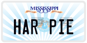 HARPIE  license plate in MS