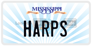 HARPS  license plate in MS
