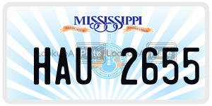 HAU2655 license plate in Mississippi
