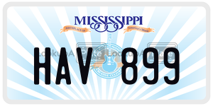 HAV899  license plate in MS