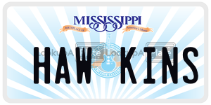 HAWKINS  license plate in MS