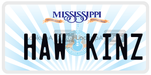 HAWKINZ  license plate in MS