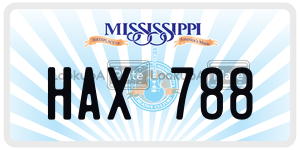 HAX788  license plate in MS