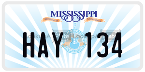 HAY134  license plate in MS