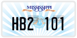 HB2101  license plate in MS