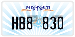 HB8830  license plate in MS