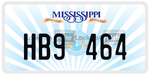 HB9464  license plate in MS