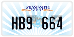 HB9664  license plate in MS