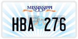 HBA276  license plate in MS