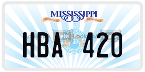 HBA420  license plate in MS