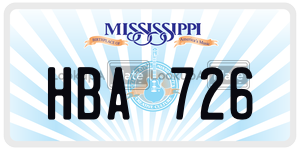HBA726  license plate in MS