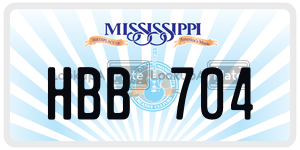 HBB704  license plate in MS