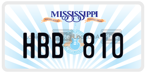 HBB810  license plate in MS