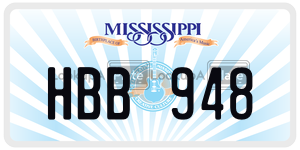 HBB948  license plate in MS