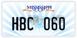HBC060  license plate in MS