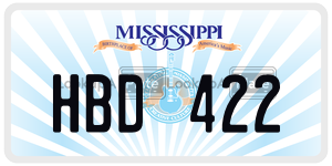 HBD422  license plate in MS