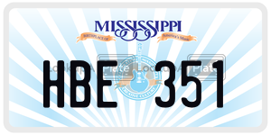 HBE351  license plate in MS
