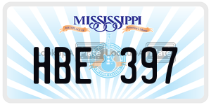 HBE397  license plate in MS