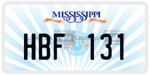 HBF131  license plate in MS