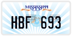 HBF693  license plate in MS