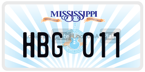 HBG011  license plate in MS