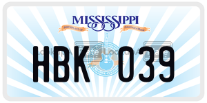 HBK039  license plate in MS