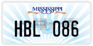 HBL086  license plate in MS
