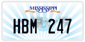 HBM247  license plate in MS
