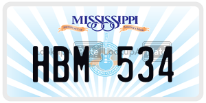HBM534  license plate in MS