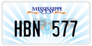 HBN577  license plate in MS