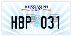 HBP031  license plate in MS