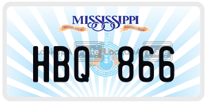 HBQ866  license plate in MS