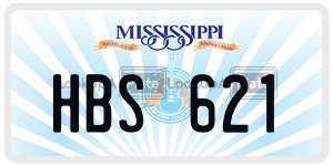 HBS621  license plate in MS