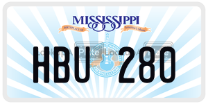 HBU280  license plate in MS