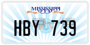 HBY739  license plate in MS