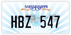 HBZ547  license plate in MS