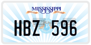 HBZ596  license plate in MS