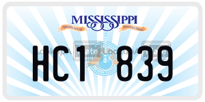 HC1839  license plate in MS