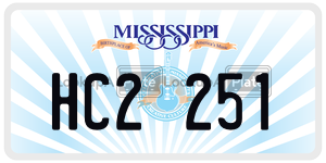 HC2251  license plate in MS