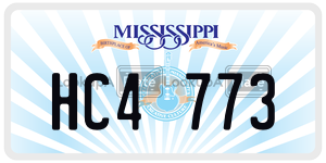 HC4773  license plate in MS
