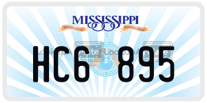 HC6895  license plate in MS