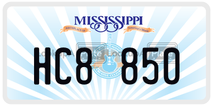 HC8850  license plate in MS