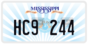 HC9244  license plate in MS