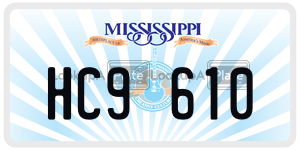 HC9610  license plate in MS