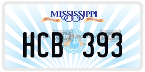HCB393  license plate in MS