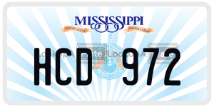 HCD972  license plate in MS