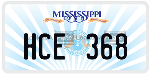 HCE368  license plate in MS