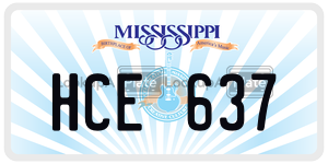 HCE637  license plate in MS
