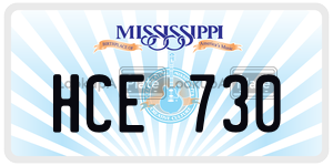 HCE730  license plate in MS