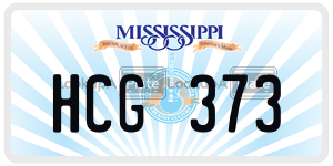 HCG373  license plate in MS